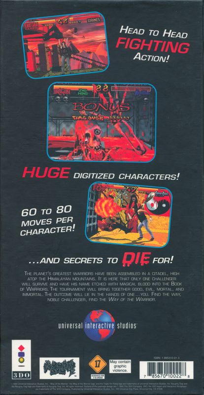 Way Of The Warrior box art for 3DO